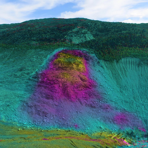 InSAR motion at Moosflue, Aletschgletscher